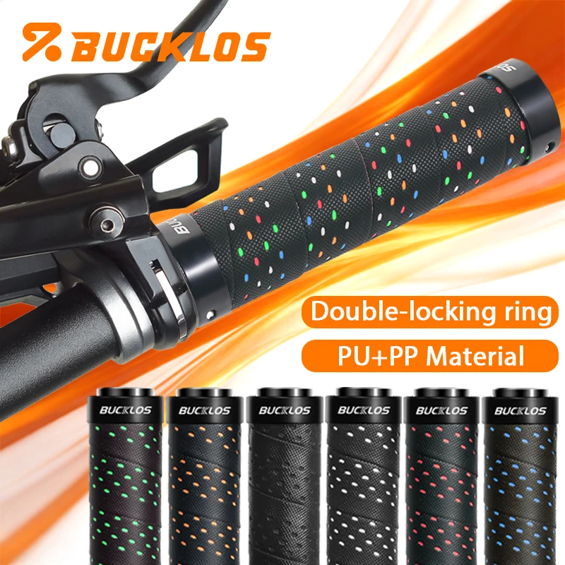 

BUCKLOS Велосипедная ручка на руль Двойное запирающееся кольцо Велосипедные ручки Нескользящие манжеты Mtb Крышка ручки велосипеда Амортизирующая ручка Mtb