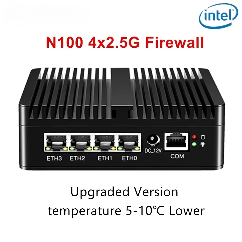 Alder Lake Intel N100 Fanless Mini PC Router Home Server SSD 4*2.5G LAN i226 N6210 N5105 pfSense Firewall Industrial Computer