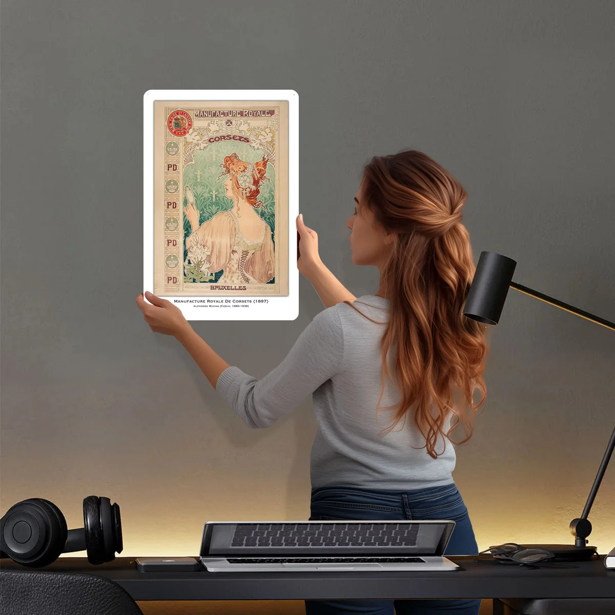 الفن الحديث مشد المشارك علامات معدنية خمر ملصق جدار الفن الجداريات الديكور غرفة نوم الأشياء لغرفة تصميم القهوة بار