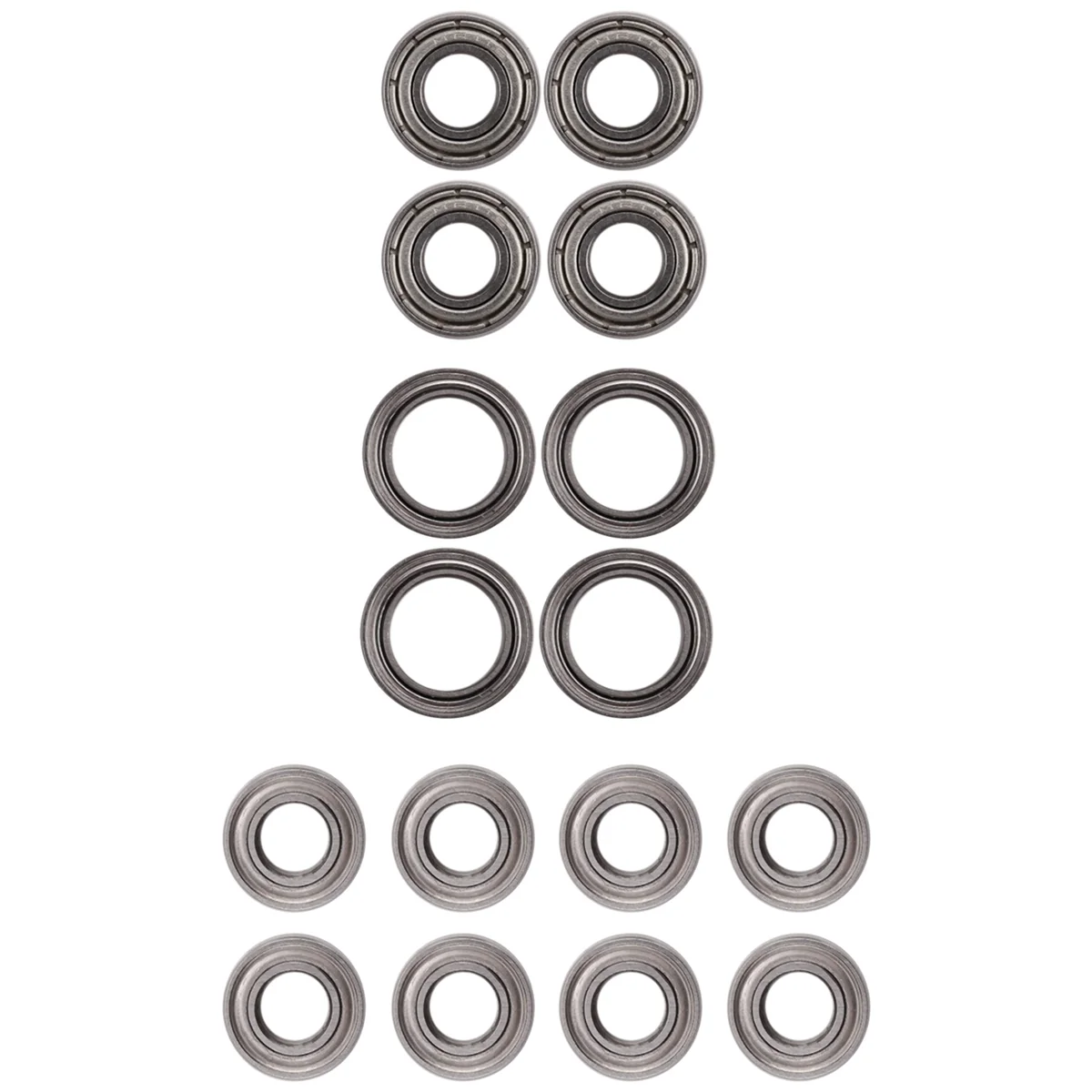 16Pcs Ball Bearing Kit for Tamiya TT02 TT-02 TT02D TT-02D 1/10 RC Car Upgrade Parts Accessories