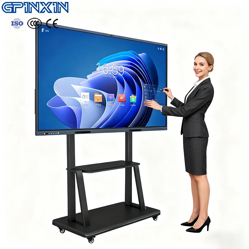 55 Inch LCD Interactive Flat Panels 4K Display For Schools & Meetings 65/75/85/86/98/110 Inch Sizes