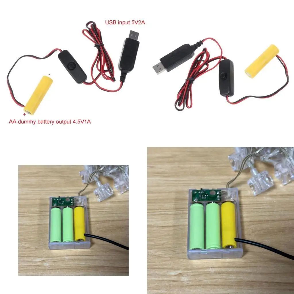

R53C USB Power Converter DC-Buck Battery Replace Replace 3X1.5V AA