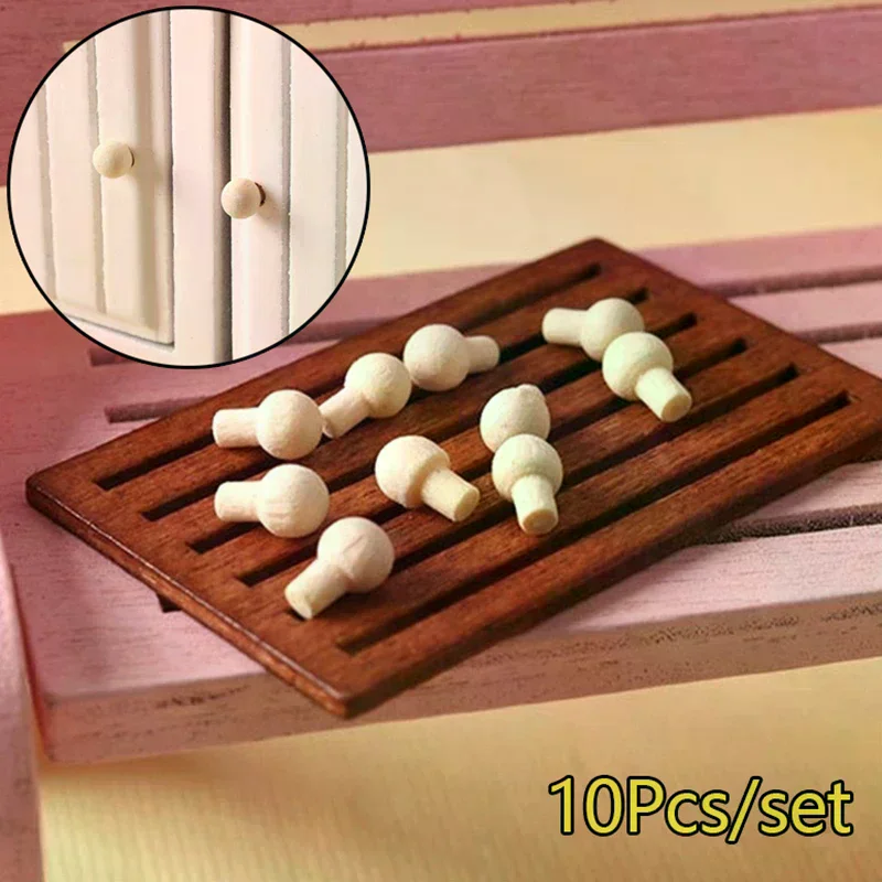 /Cna/1:12 Dollhouse Miniature Door Handle Drawer Pull Window Handle Furniture Hardware Model House Decor Toy 10Pcs