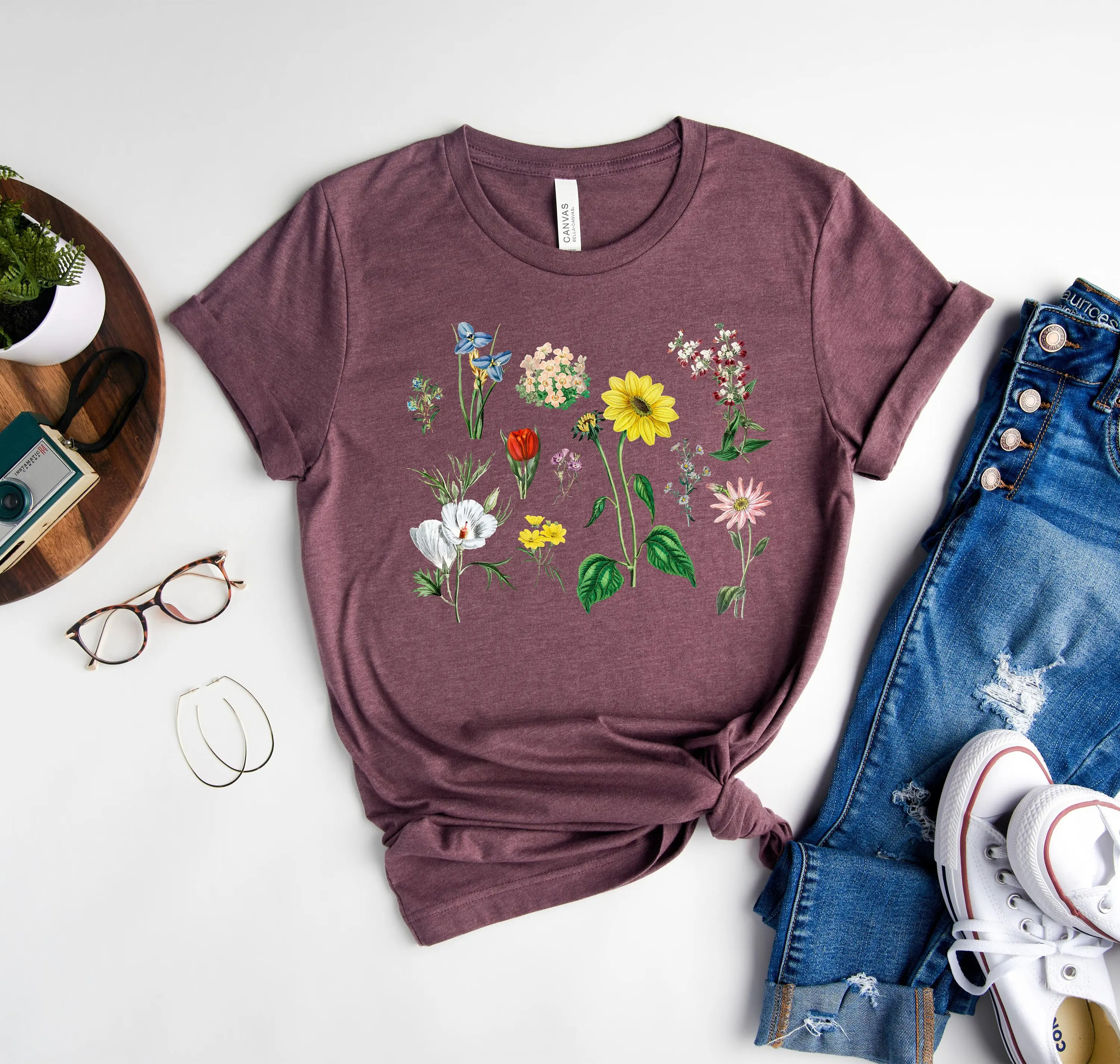 Wildflower T Shirt Wild Flowers Wildflowers Floral Flower for Women Ladies Best Friend Summer