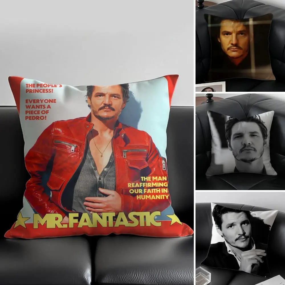 P-Pedro Pascal Pillow Actor Decor Cushion Cushion Cover Pillow Case Anti-dustmite Invisible zipper silky plush cushion