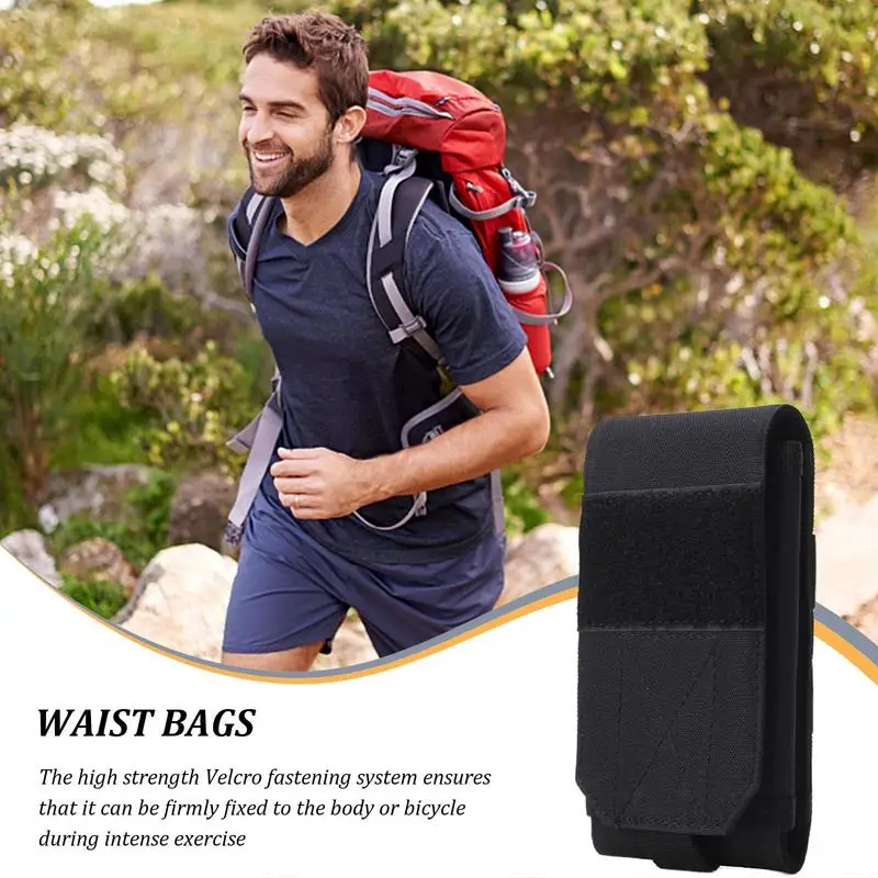 Cell Phone Case Outdoor Belt Loop Smartphone Pouch Multifunctional Belt Loop Phone Oxford Cloth Bag For Hiking Camping