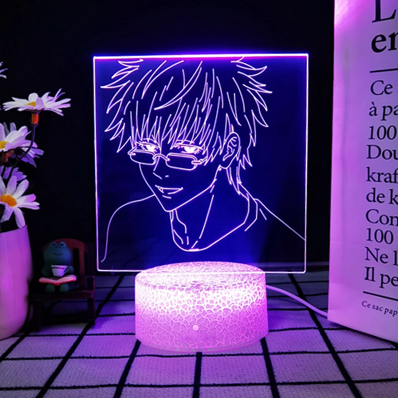 Anime Lamp Satoru Gojo Jujutsu Kaisen Led Nachtlampje Voor Verjaardagscadeau Jujutsu Kaisen Nightlight Satoru Gojo Lamp Drop Shipping