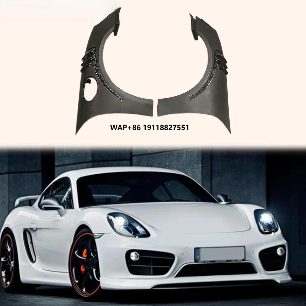 For  981 2Dr Partial Carbon KZ Style Front Side Vented Fender Pair