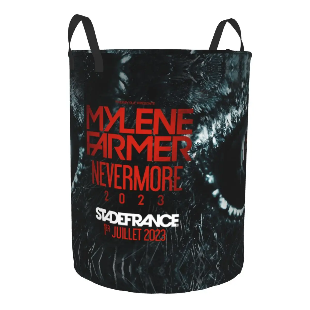 Custom Mylene Farmer Laundry Basket Collapsible Large Clothes Storage Bin French Singer Baby Hamper