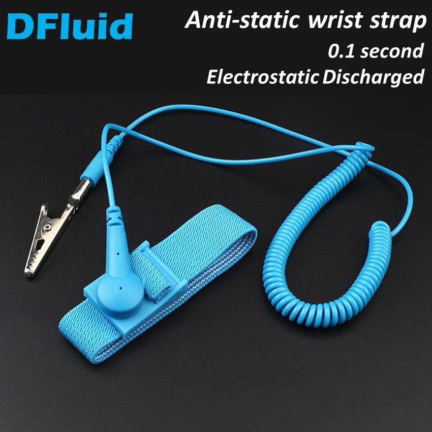 

Cleanroom Anti Static ESD Wrist Strap Discharge Grounding Prevent Static Shock with Clip for Sensitive Electronics Repair Work