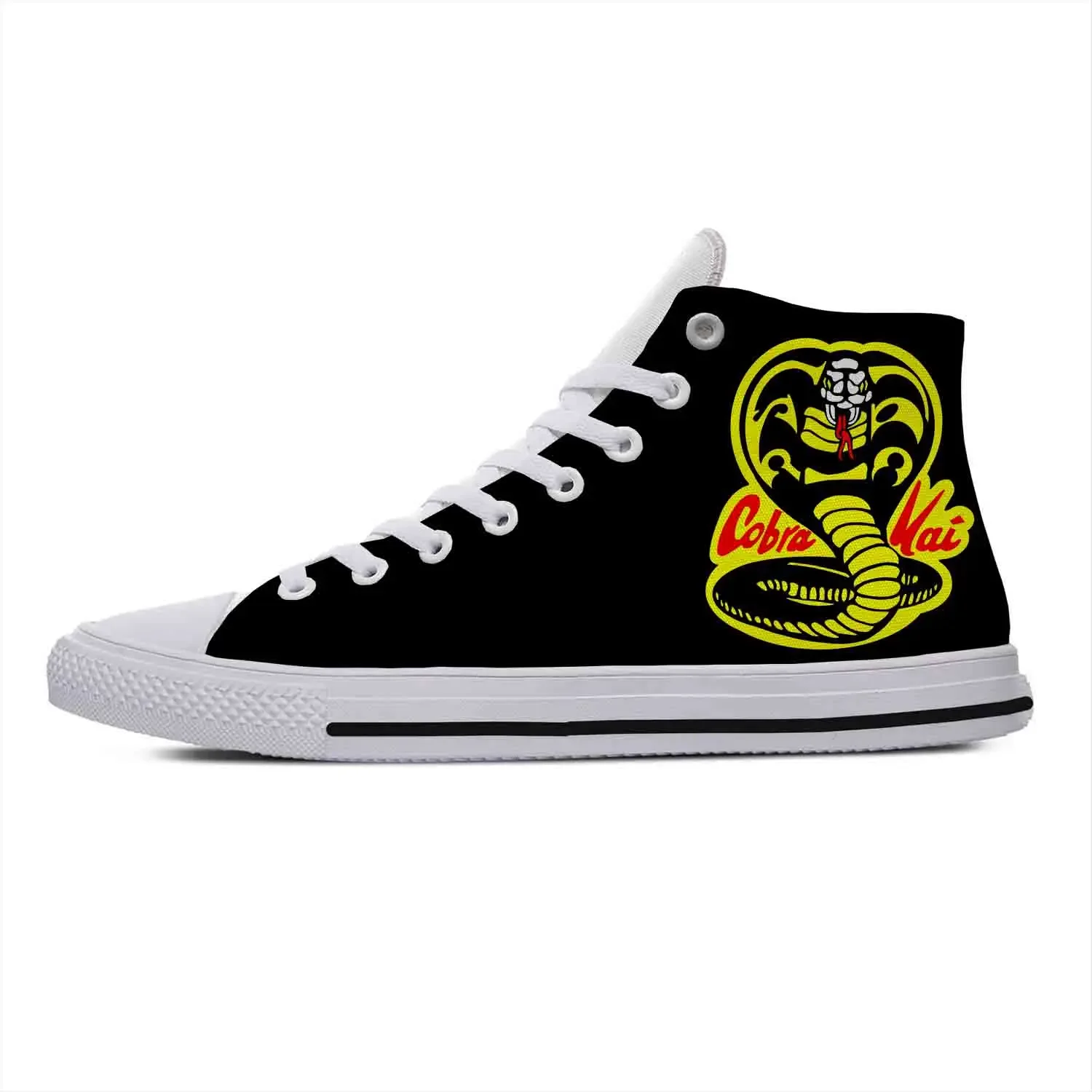 Cobra Kai-Zapatillas altas con Logo para hombre y mujer, zapatos deportivos informales de lona para correr, calzado ligero con estampado 3D