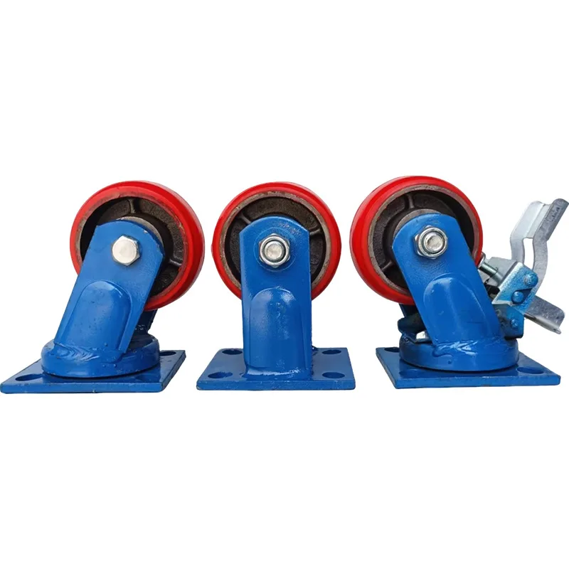 Heavy Duty Polyurethane Furniture Casters To Inch Swivel Rigid Or Brake Wheel Options Quiet Wear Resistant Industrial Equipment