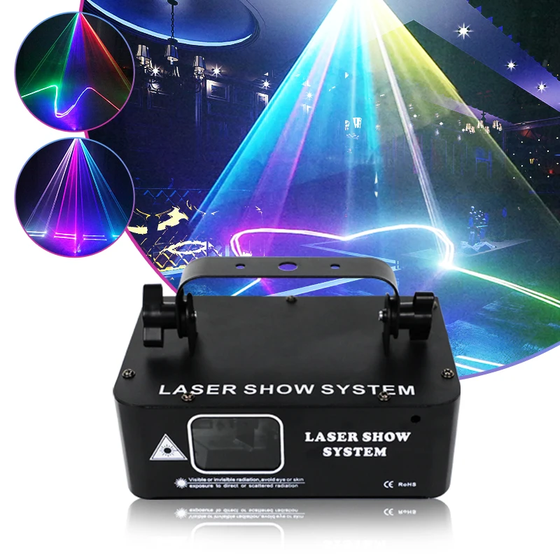 HCWE DMX RGB Laser Beam Line Scanner proiettore DJ Disco Stage Lighting Effect Dance Party Wedding Holiday Bar Club Party Lights