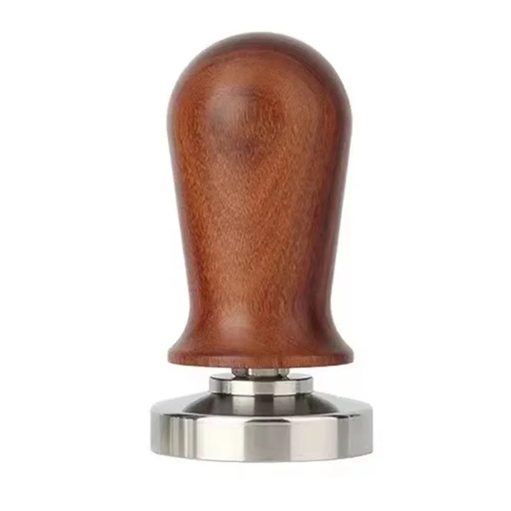 

Stainless Steel Base Coffee Tamper 51/53/58mm Flat Bottom Coffee Powder Press Constant Pressure Wooden Handle Powder Press Maker
