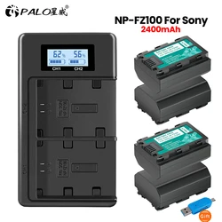 NP-FZ100 NPFZ100 NP FZ100 Battery + LCD Dual USB Charger for Sony BC-QZ1 Sony a9 a7R III a7 III A9R 9S A9S A7R3 7RM3 A7m3 A6600
