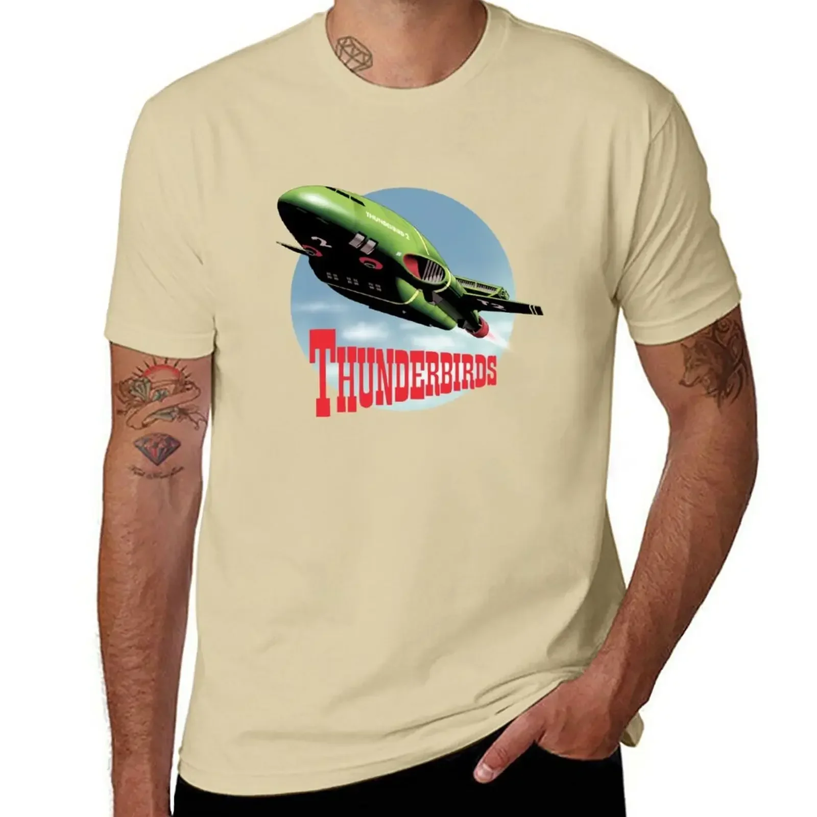 Thunderbird 2 from 'Thunderbirds' T-Shirt blondie black sweat shirt black for men graphic men clothing oversized Printing Tee