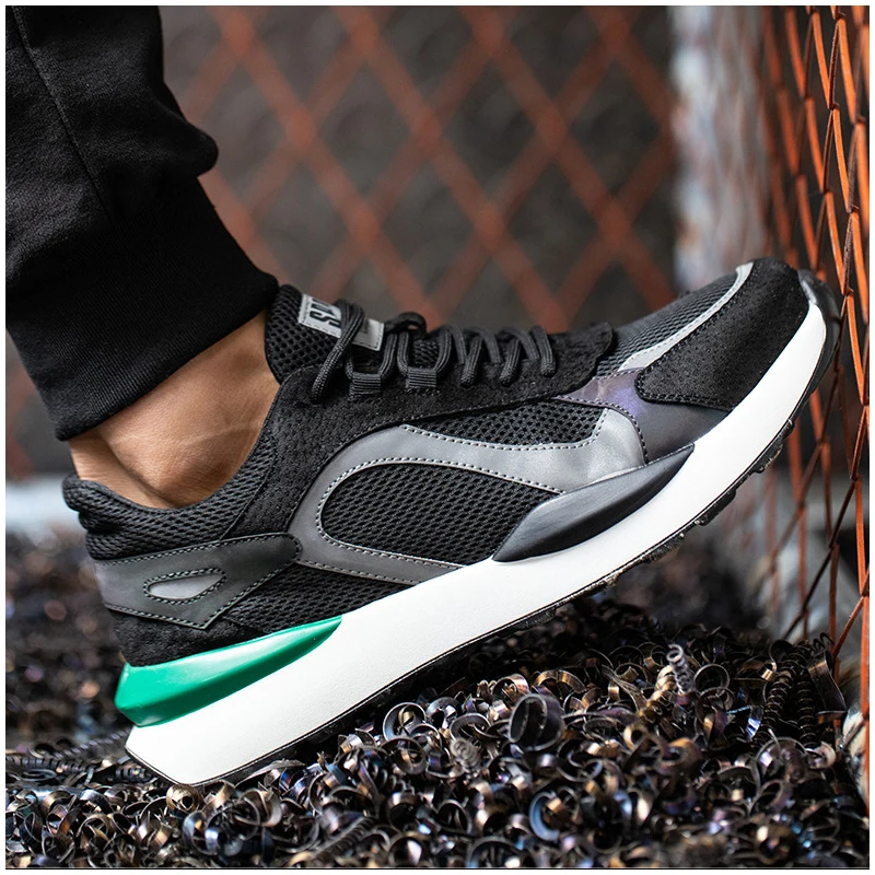 men casual breathable steel toe cap working shoes worker summer safety boots tooling security sneakers safe footwear protection