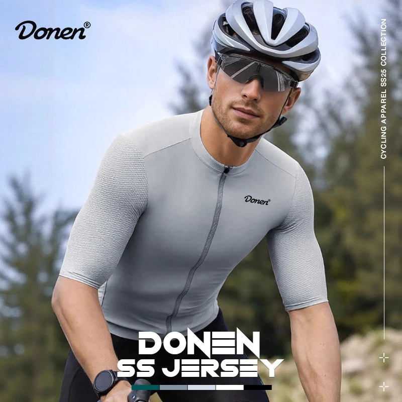 

Профессиональная велосипедная майка DONEN для мужчин: охлаждающая, дышащая, облегающая, с коротким и длинным рукавом, для шоссейного велоспорта