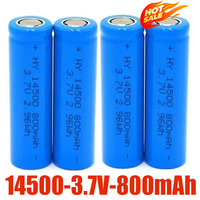 14500 AA 3.7V 800mAh Rechargeable Lithium Battery for Remote Control Mouse Clock Flashlight Shaver Replace AA Batteries