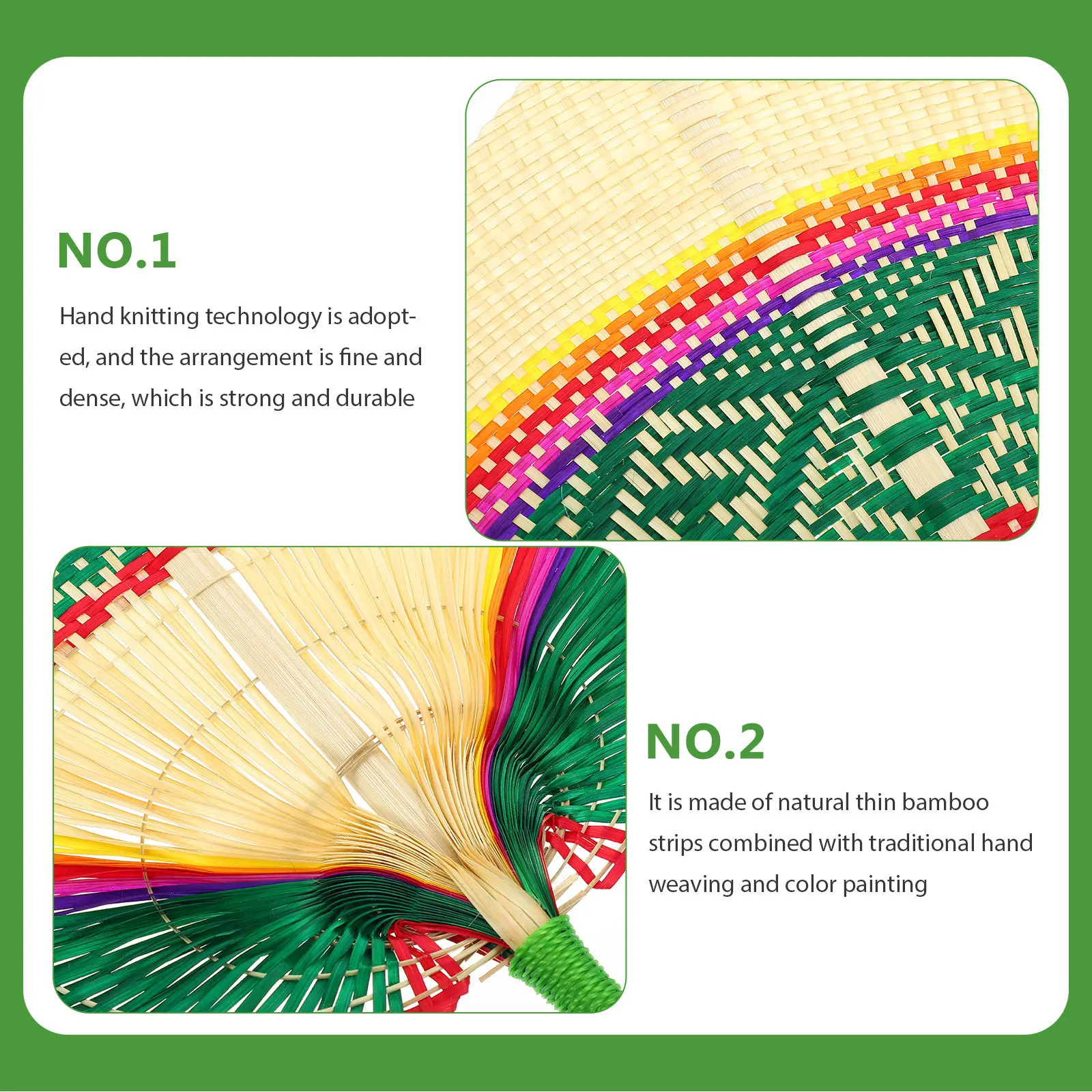 

Cooling Bamboo Fan Peach Shape Handwoven Summer Fan for Outdoor Travel Decorative Room Office Dance Accessory