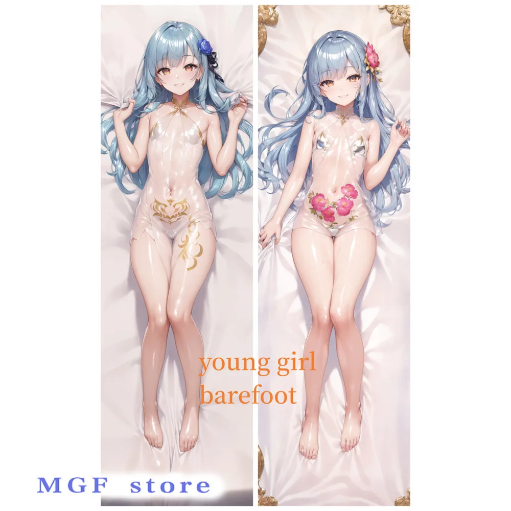 Dakimakura Anime Pillow Case Young Girl Barefoot Double-Sided Print Of Life-Size Body Pillowcase Gifts Can Be Customized