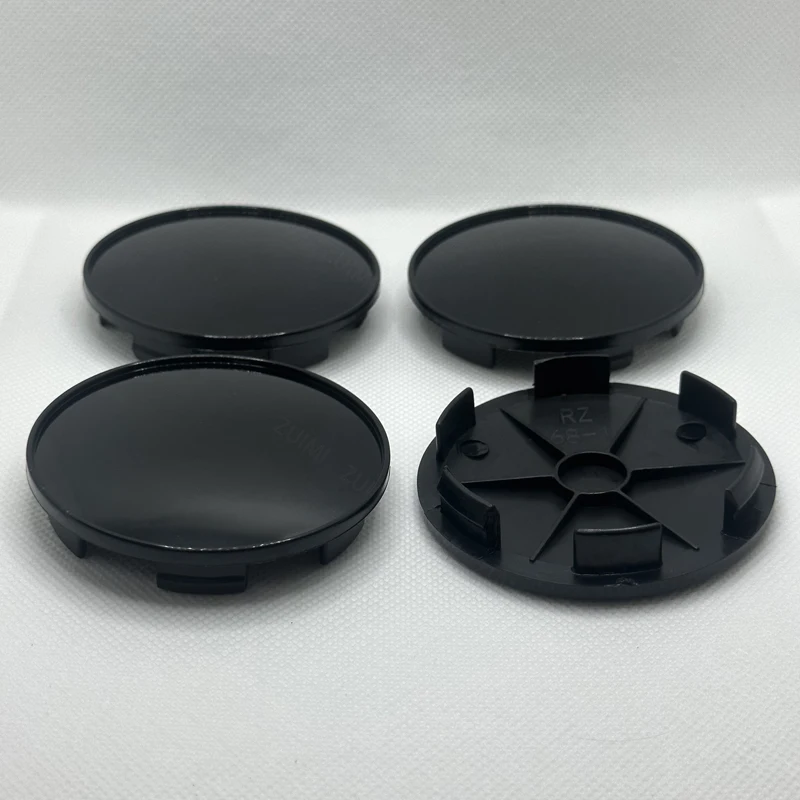 4Pcs 68mm Car Wheel Center Hub Caps Cover Kit Auto Accessories Durable Black Silver Plastic Car Styling Parts Car Accessories