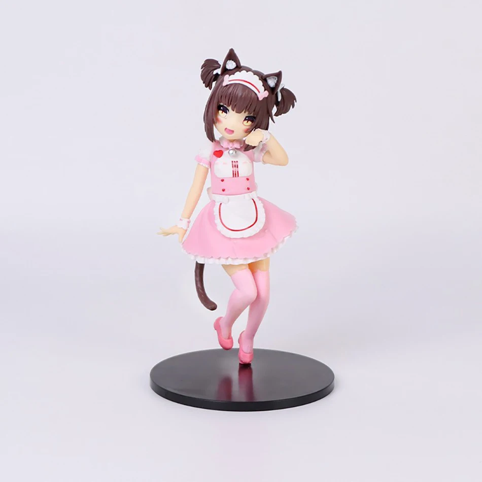 NEKOPARA Anime Kawaii Mädchen Figur Schokolade & Vanille Niedliche Katze Dienstmädchen Stil PVC Modell Sammlerstück Desktop Ornament Spielzeug Kind Geschenke