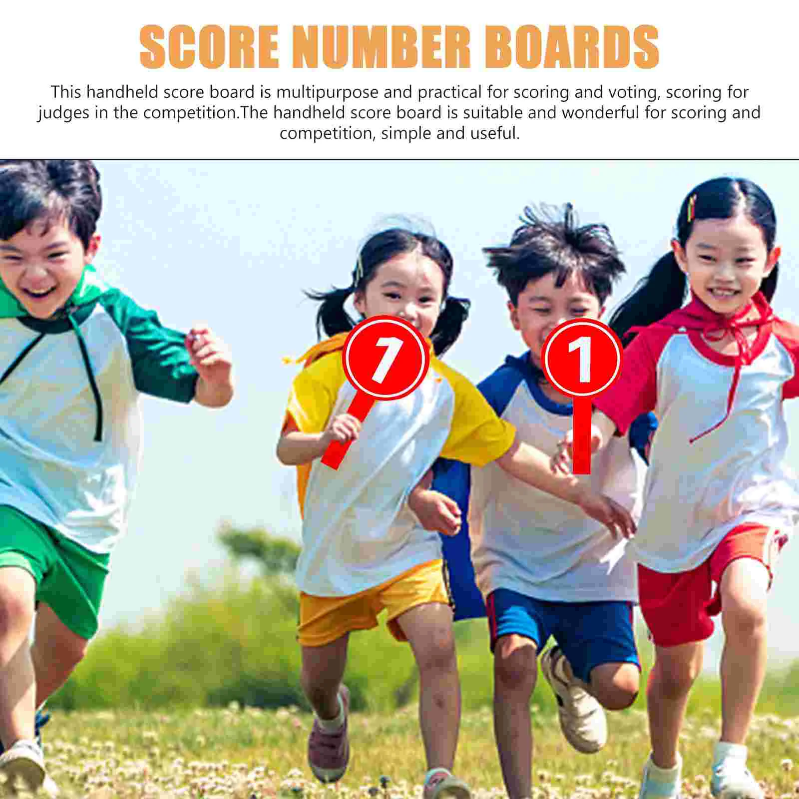 Score Paddles Handheld Number Paddles Score Boards Handle Score Paddles sequence number card 1-10, break up card raising