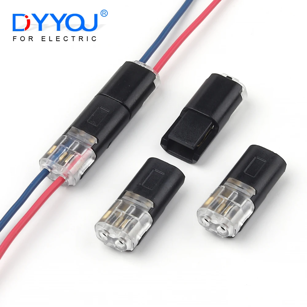 10pcs 2 Pin Way Plug Waterproof Electrical Connector Car Wire Cable Automotive Electrical Connector Strip Terminal Connection