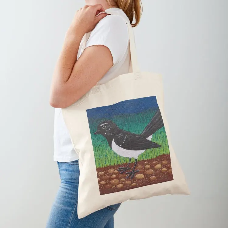 

Willy Wagtail on the garden path Tote Bag personalized tote bag bag luxury women eco folding Handbags