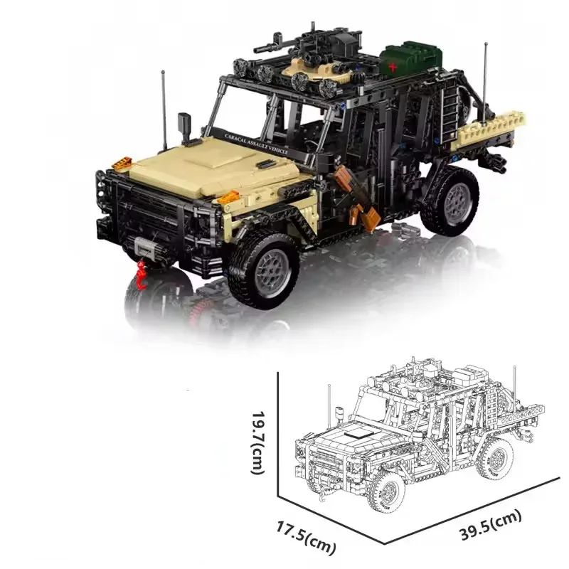 テクニカル RC カラカルモデル特殊突撃車両ビルディングブロック組み立て MOC 軍用車教育玩具大人男の子