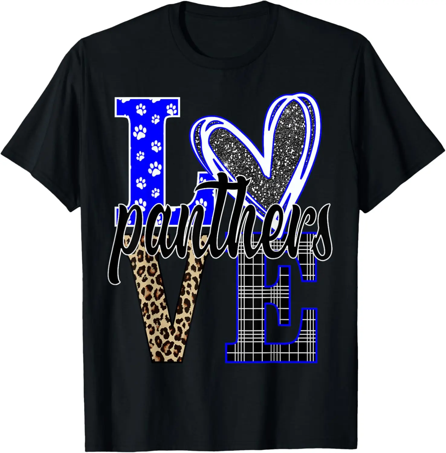 School Spirit Panthers Panther Pride Baseball Mom for Women T-Shirt