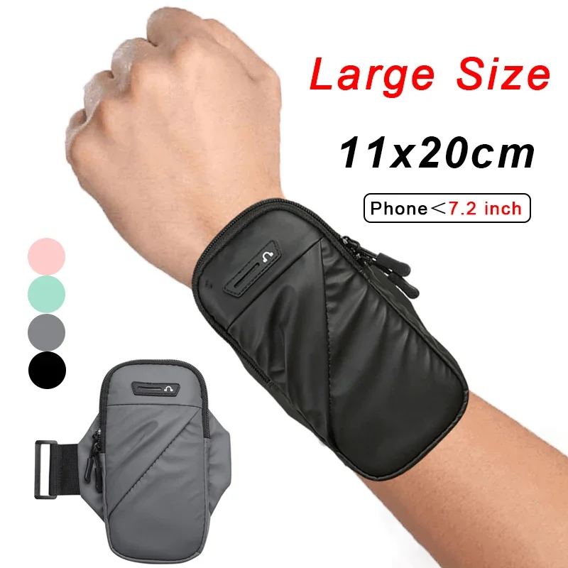 Waterproof Sports Armband Phone Case Gym Fitness Arm Band Outdoor Cycling Running Arm Bag Support Women Men Wristband Wallet