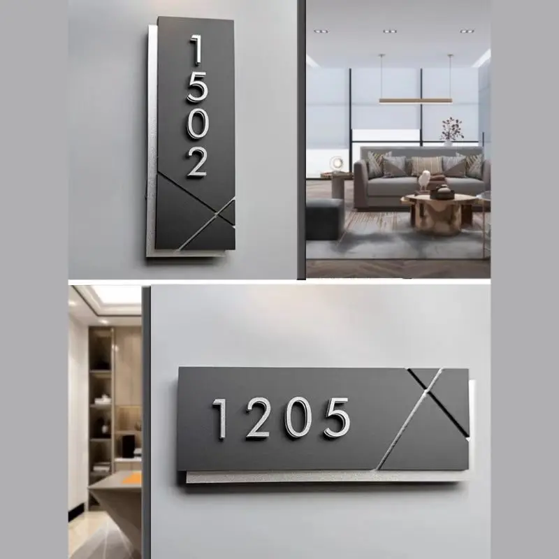 الاكريليك لوحات الباب الحديثة متجر تسجيل رقم شخصي مخصص لمكتب المنزل الشقق مطعم فندق مقهى بار لوحة ديكور المنزل