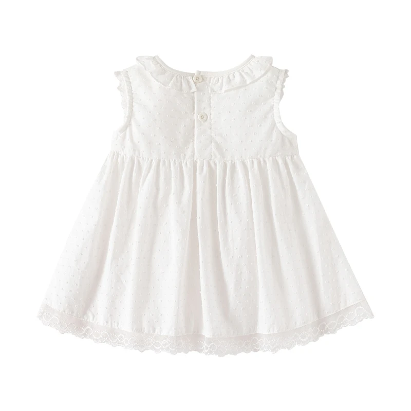 Princess Ruffles Lace Girls Dressess Cotton Summer Toddler Baby Sundresses Infant Clothes