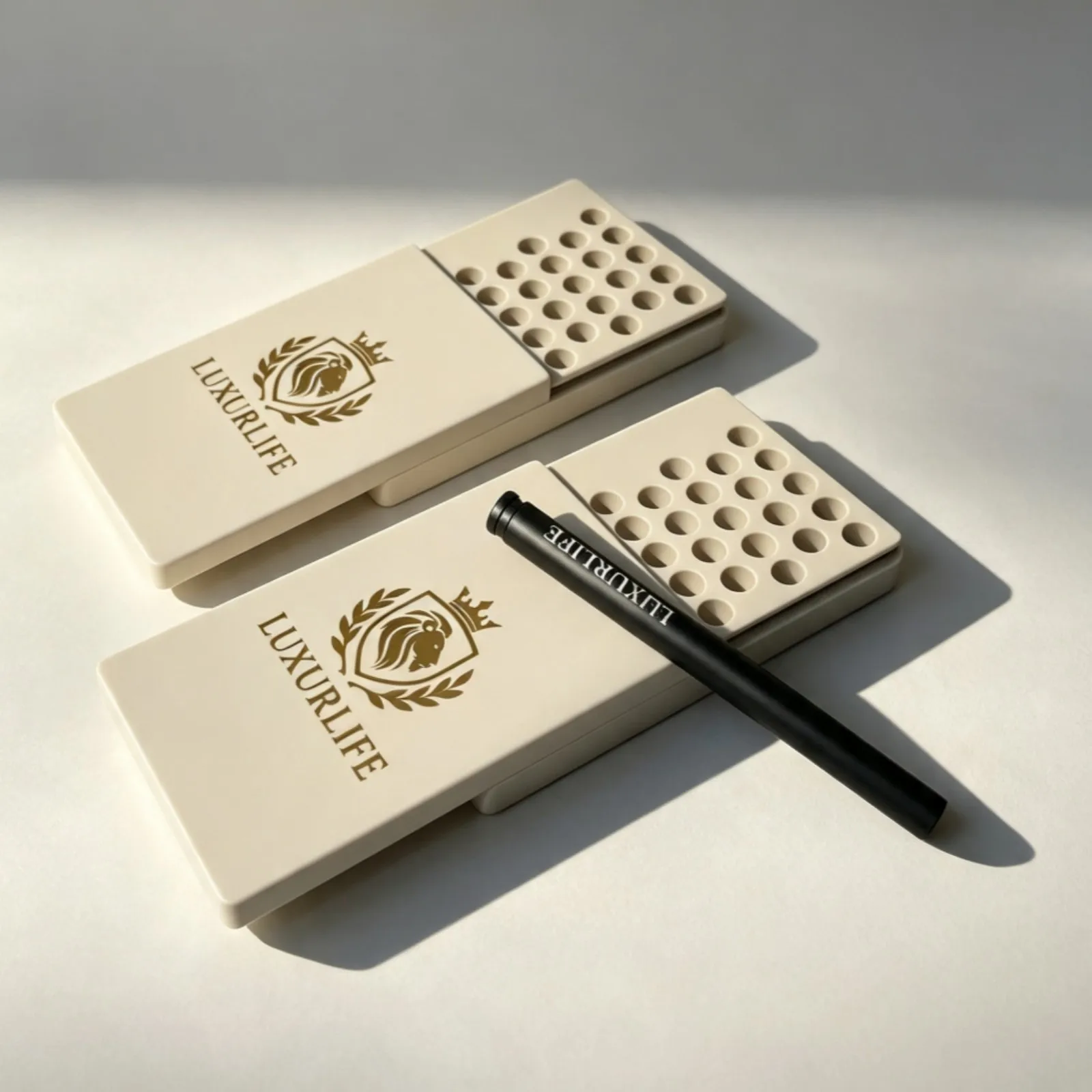 2-Pack, 41-Hole Snuff Box, Crown Emblem, Portable Travel, Snuff Kit view 4