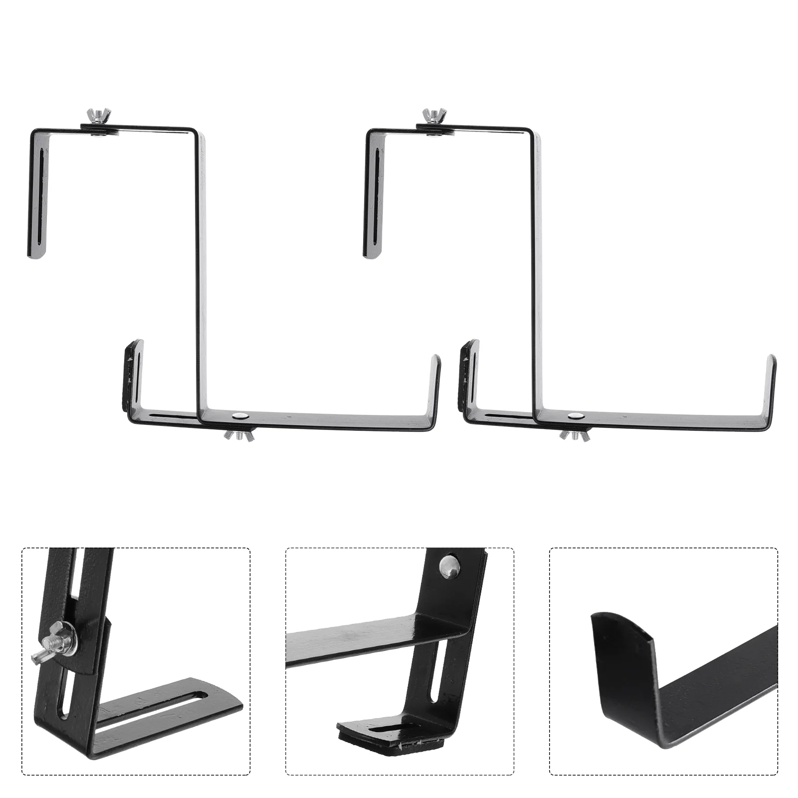 

Adjustable Planter Box Brackets Window Boxes Planters Wall Mounted Hooks Hangers Flower Baskets Holder Durable Hanging