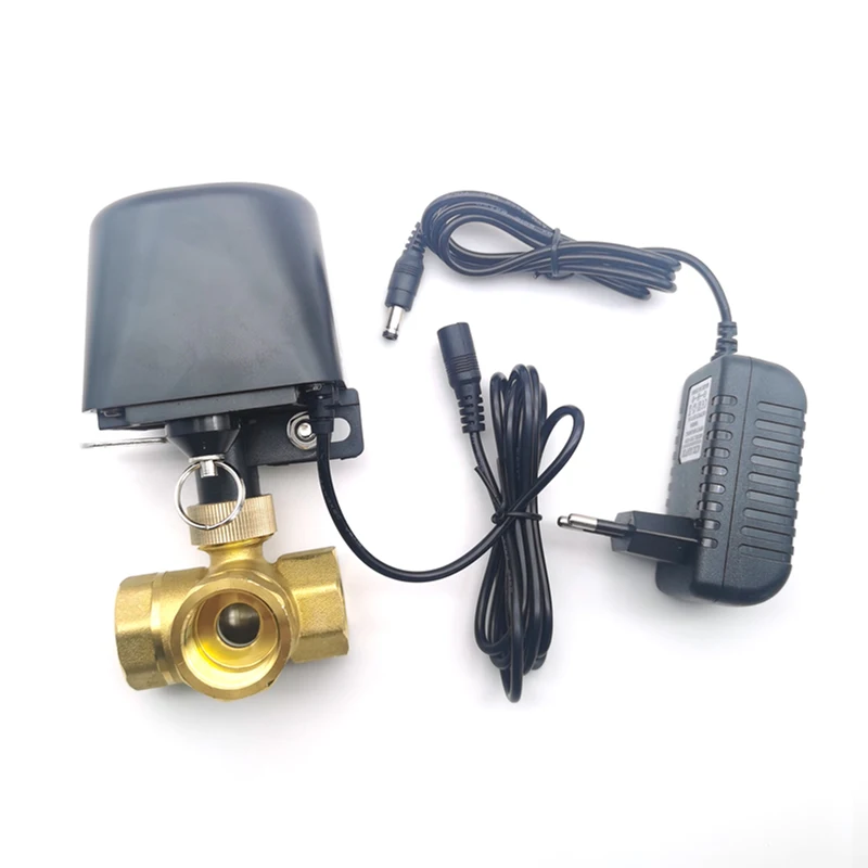 Tuya Zigbee WIFI Smart Water Valve 3 Way Water Diverting Merging Wireless Control Timer Automatic Irrigation With Manual Switch