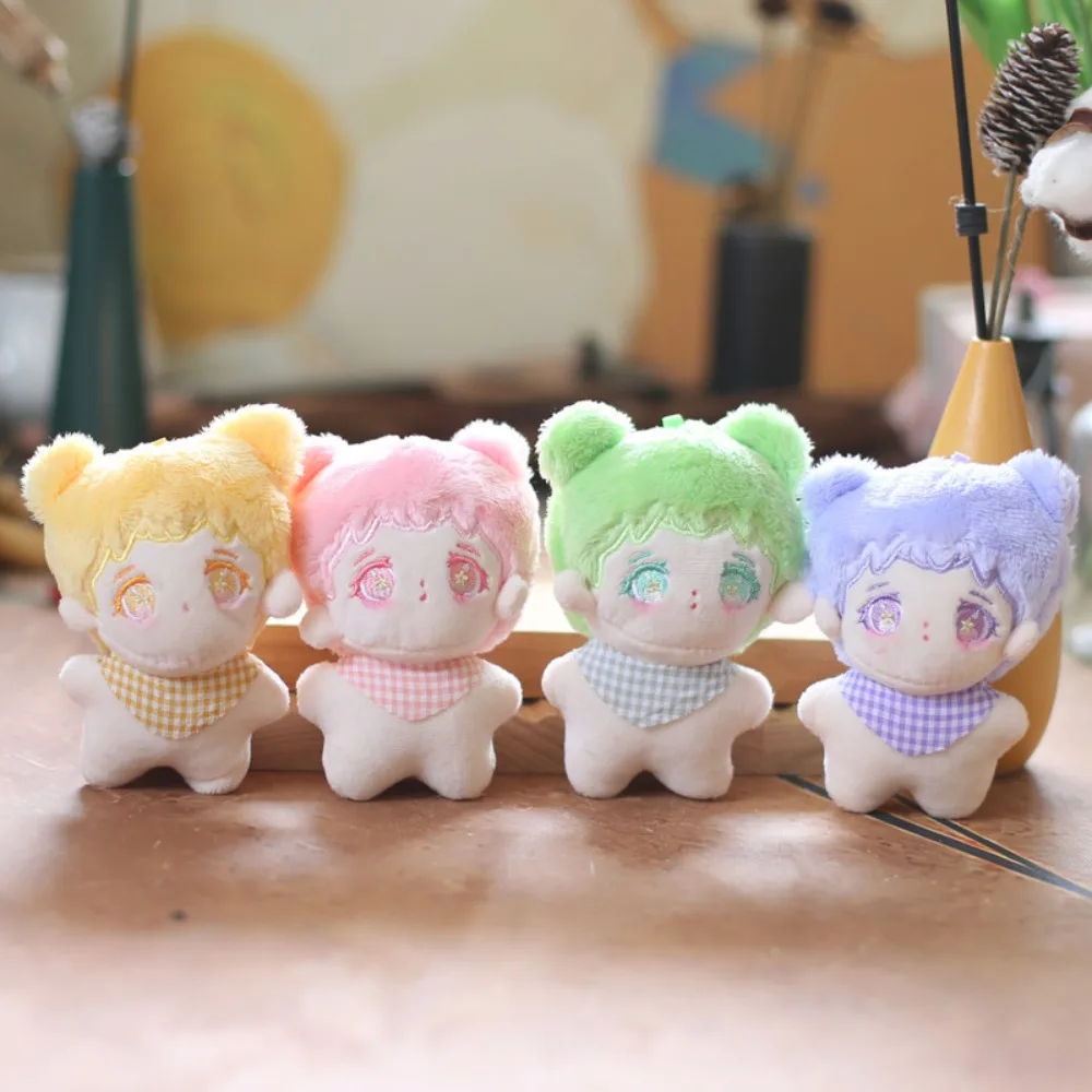 Plush Keyring Star Dolls Cotton Doll Pendant 11cm Mini Idol Doll Plush Keychain Stuffed Exquisite Cotton Doll Keychain Fans Gift