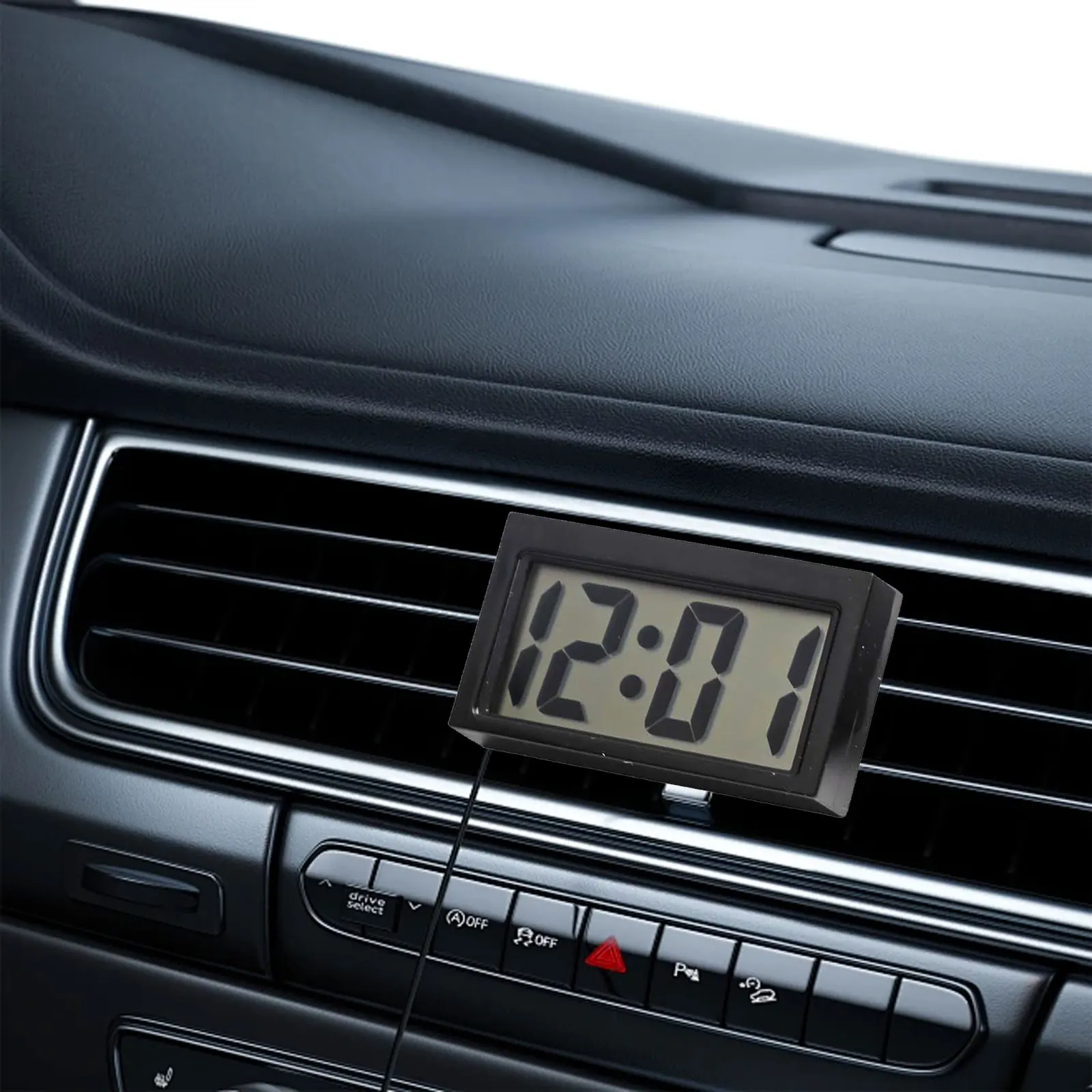 Easy Install Clock Car Dashboard Clock Car Accessory Versatile Placement Large Number Display Long Lasting Battery For Air Vent