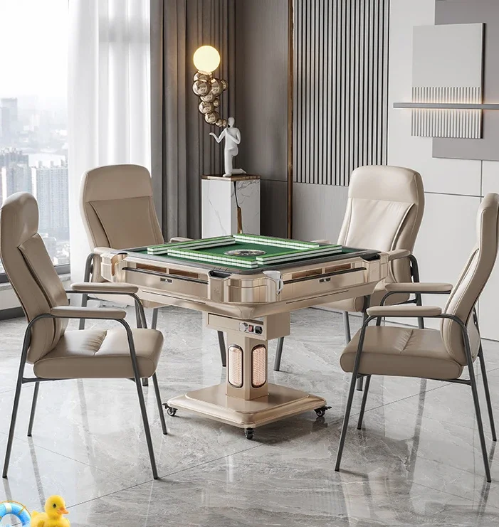 

Five-piece set mahjong machine fully automatic home bass dining table dual-purpose folding mahjong table