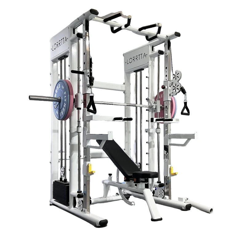 Commercial Professional Smith Machine Multi-Functional Trainer Steel Material Gym Power Rack With Cable System Lorrtta YH-W608