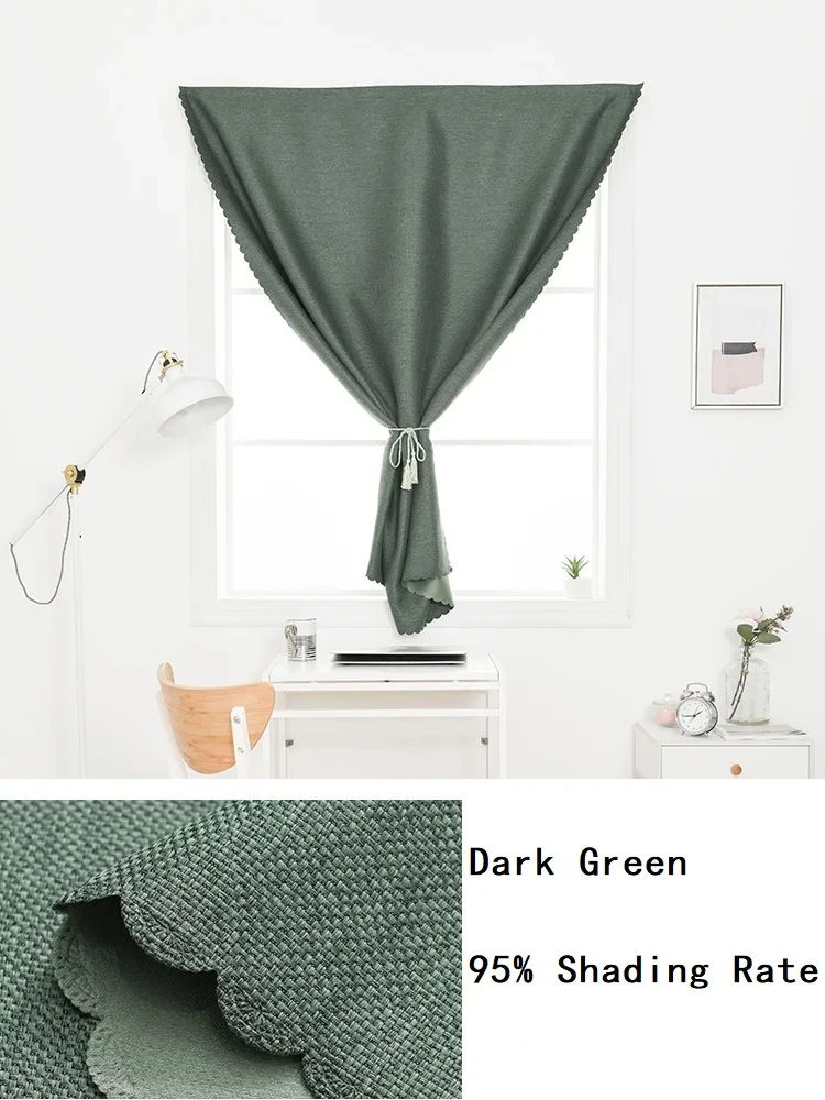 

Easy Install100% Blackout Short Curtains,Full Shading Anti UV Cortinas, Blackout Window Drapes for Bathroom,Bedroom,Holes Free