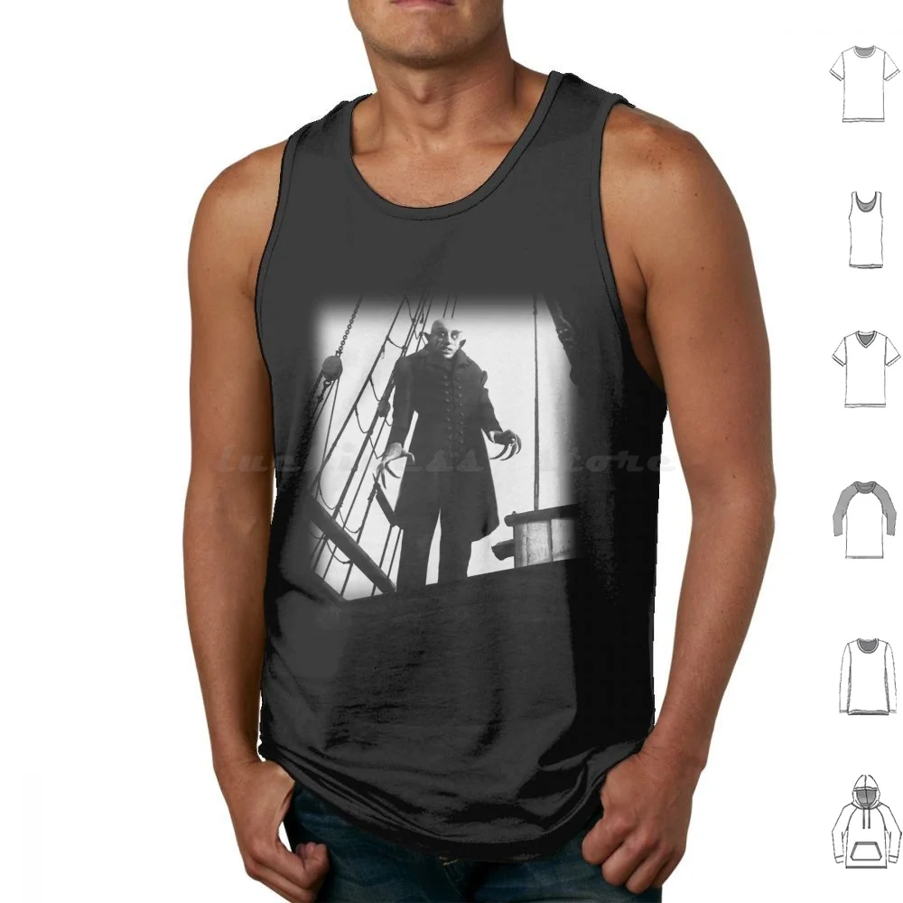 Nosferatu Symphony Of Horror Vampire Graphic Design Tank Tops Vest Sleeveless Nosferatu Vampire Scary Horror Creepy