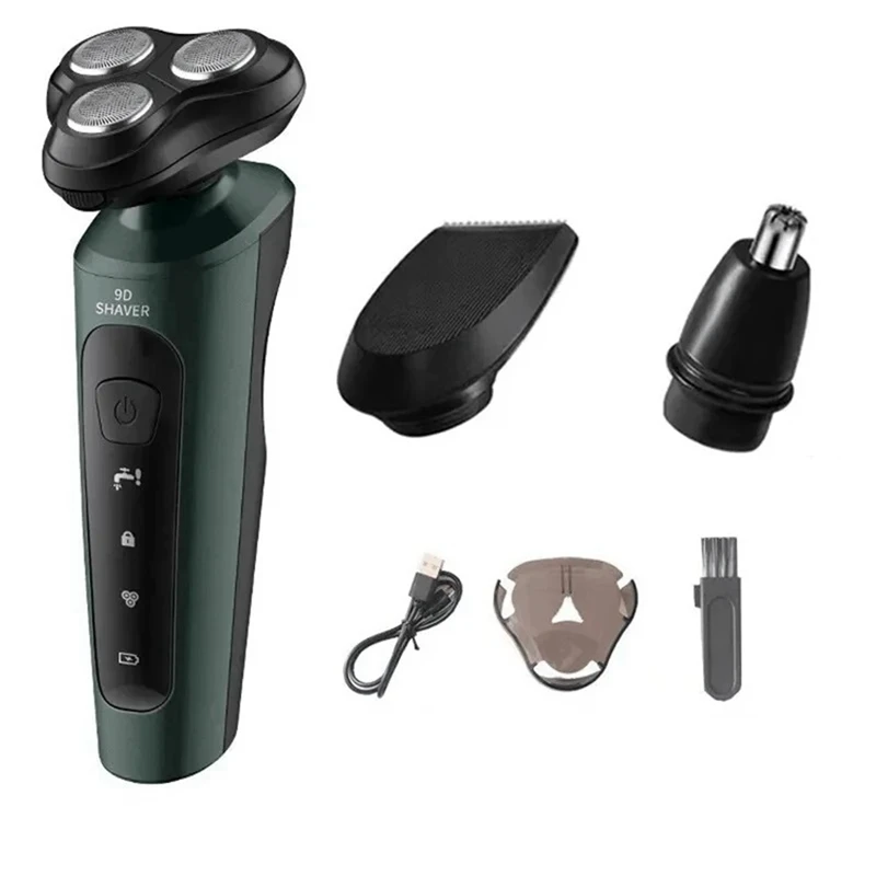 

Electric Shavers For Men Waterproof Electric Trimmer Razors Wet Dry Use Rechargeable Battery Rotary Shavers Replacement