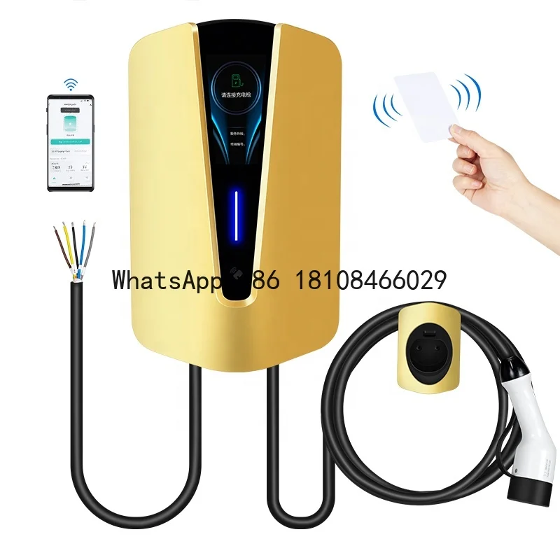 

Fast Wall-Mounted EV Car Charger Level 2 Wallbox Pile with 7kw 11kw 22kw Home EV 32a Tesla Interface Standard 16a Rated Current
