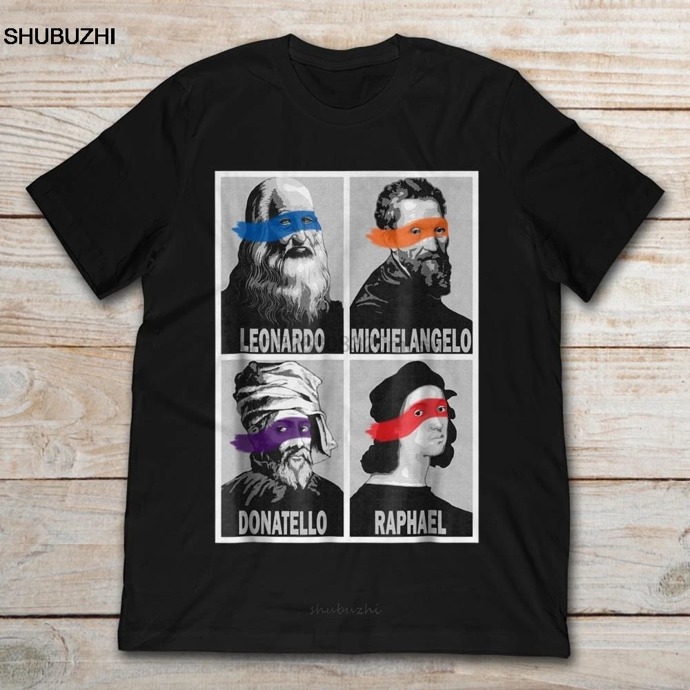 Brand Leonardo Michelangelo Donatello Raphael T-Shirt Men Short Sleeve T-Shirt fashion t-shirt men cotton brand teeshirt