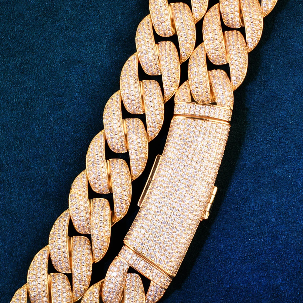 20 مللي متر الكفالة الطويلة مثلج خارج الكوبية سلسلة القلائد للرجال النساء بلينغ قلادة الزركون القوطي الهيب هوب مجوهرات شحن مجاني #6