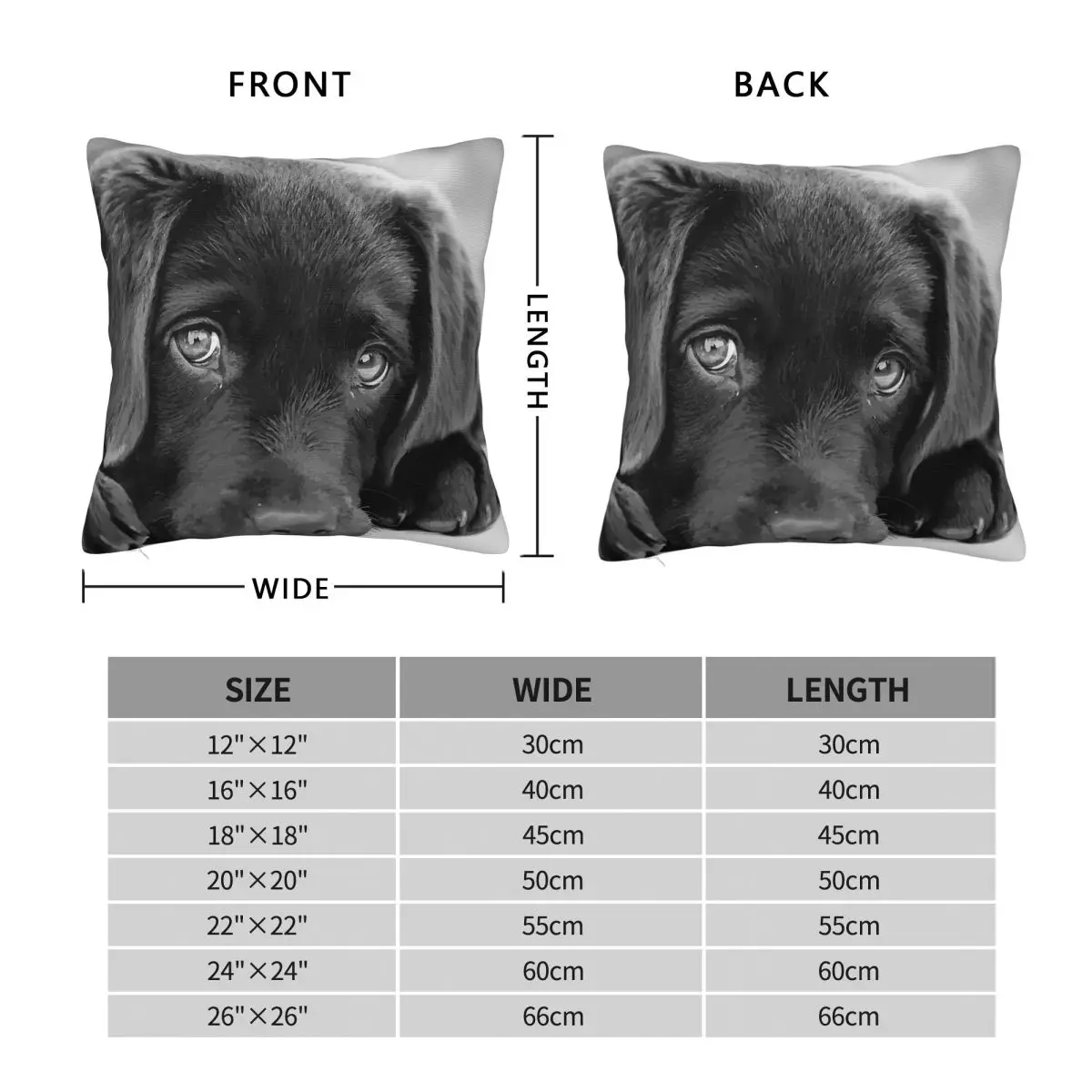 Chocolate Lab Puppy Square Pillowcase Polyester Linen Velvet Pattern Zip Decor Pillow Case Room Cushion Case