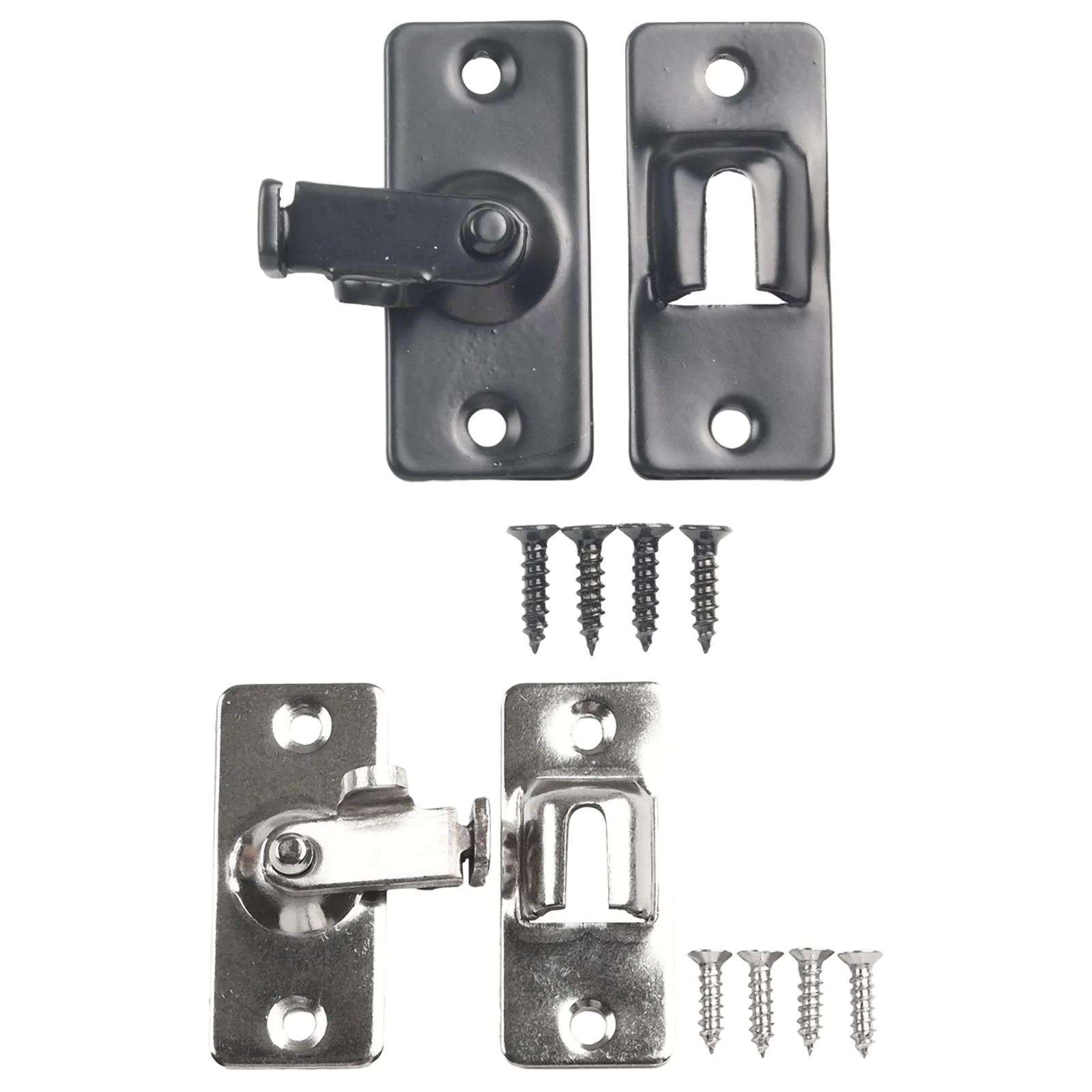 For Sliding Door Buckle Latch Button Screws 90 Degree Stainless Steel Right Angle Lock Sliding Door Hasp For Home Improvement